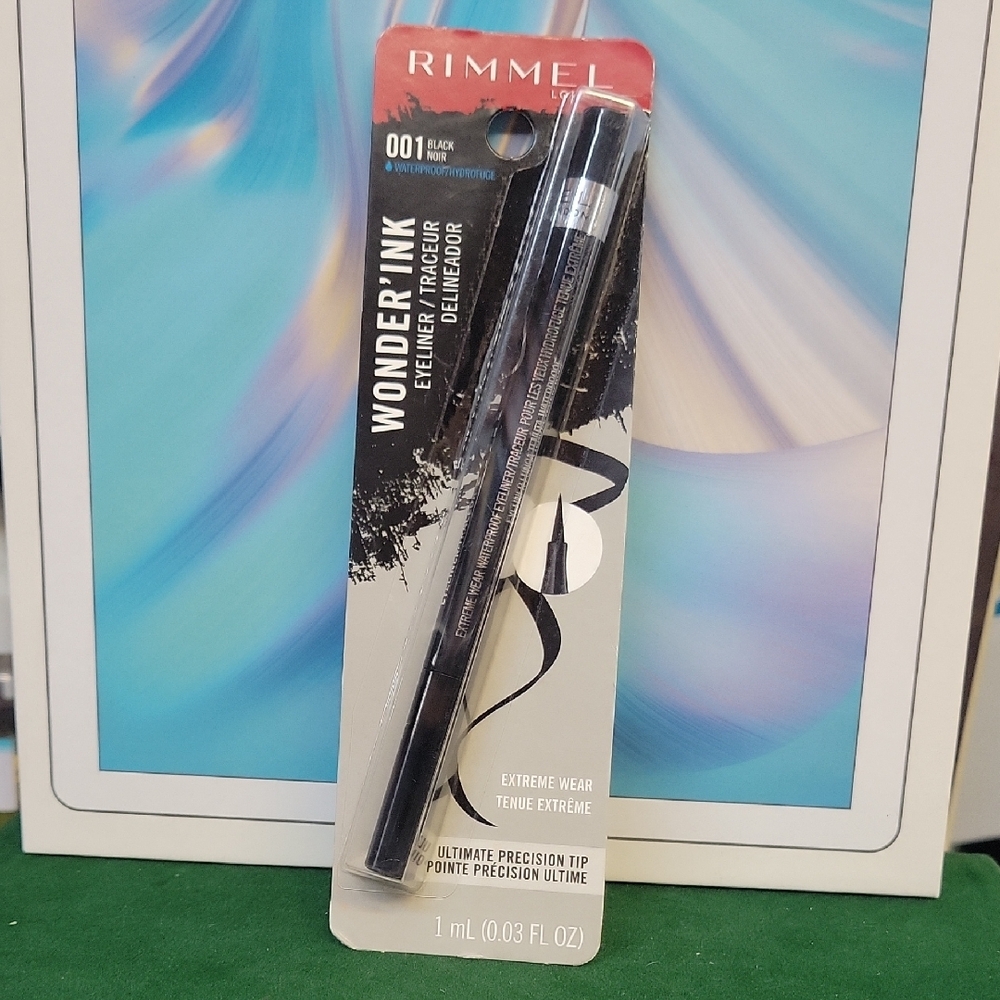 Rimmel London Wonder'Ink Extreme Wear Eyeliner - 001 Black Waterproof 1ml New